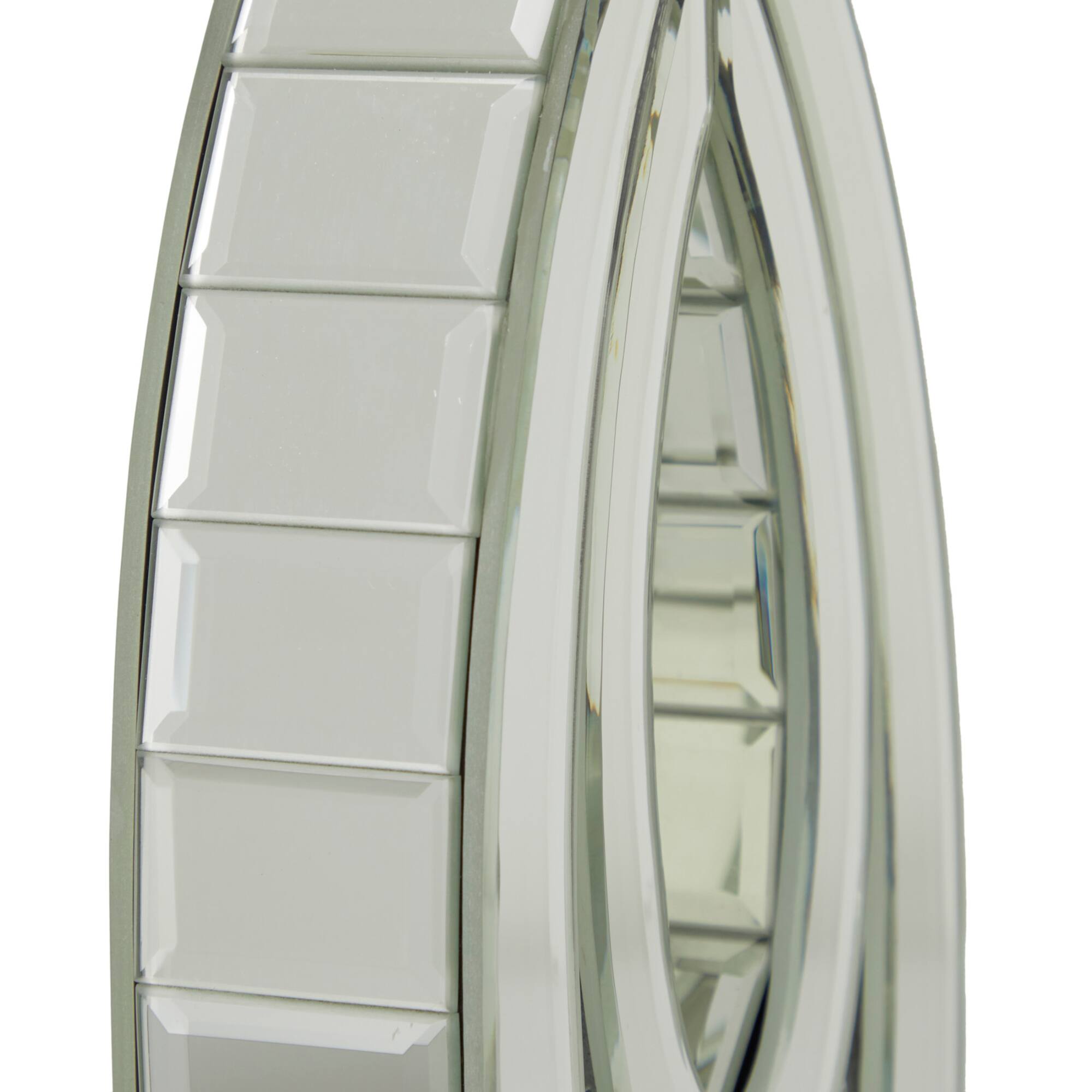 Set of 2 Clear MDF Glam Candle Holder, 17" x 6" x 4"